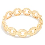 Wholesale stretch Chain Link Bracelet Ribbed Link D