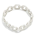 Wholesale stretch Chain Link Bracelet Ribbed Link D
