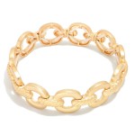 Wholesale stretch Chain Link Bracelet Ribbed Link D