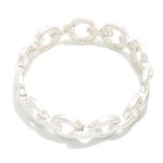 Wholesale stretch Chain Link Bracelet Ribbed Link D