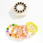 Wholesale acetate Metal Bead Beaded Bracelet D