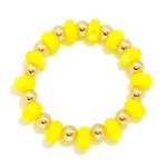 Wholesale acetate Metal Bead Beaded Bracelet D