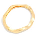 Wholesale wavy Metal Hinged Bangle Bracelet D