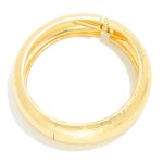 Wholesale hammered Metal Hinged Bangle Bracelet D