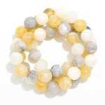 Wholesale set Three Marbled Acetate Beaded Bracelets D