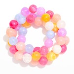Wholesale set Three Marbled Acetate Beaded Bracelets D