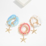 Wholesale set Acetate Bead Chain Link Bracelets Starfish Charm D