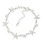 Wholesale linked Metal Starfish Bracelet D