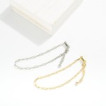Wholesale magnetic Paperclip Chain Link Bracelet Gold Dipped D Extender L