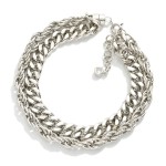 Wholesale magnetic Layered Chain Link Bracelet Gold Dipped D Extender L