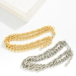Wholesale magnetic Layered Chain Link Bracelet Gold Dipped D Extender L