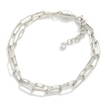 Wholesale layered Paperclip Chain Magnetic Chain Link Bracelet Gold Dipped D Ext