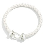 Wholesale braided Leather Bracelet Gold Clasp Enamel Accents D Gold Dipped Hypoa