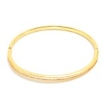 Wholesale metal Bangle Bracelet Cubic Zirconia Detail D Gold Dipped Hypoallergen