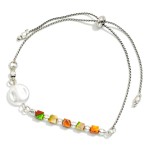 Wholesale beaded Bracelet Pearl Baroque Bolo Slide Adjustment D Adjustable Cord