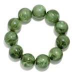 Marbled Acetate Beaded Stretch Bracelets 

- Approximately 3" D
