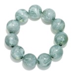 Marbled Acetate Beaded Stretch Bracelets 

- Approximately 3" D
