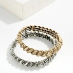 Wholesale twisted Metal Bangle Stretch Bracelet D