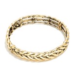 Wholesale metal Braided Bangle Stretch Bracelet D