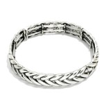 Wholesale metal Braided Bangle Stretch Bracelet D