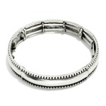 Wholesale metal Bangle Stretch Bracelet Studded Edges D