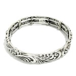 Wholesale metal Bangle Stretch Bracelet Rococo Engraving D