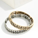 Wholesale metal Bangle Stretch Bracelet Engraved Flowers D
