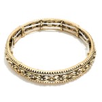 Wholesale metal Bangle Stretch Bracelet Bow Engraving D