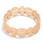 Wholesale gold Filigree Circles Stretch Bracelet D