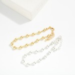 Wholesale metal Ball Tube Bead Beaded Bracelet D