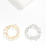 Wholesale pearl Disc Tube Bead Beaded Bracelet D