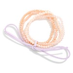Wholesale set Four Faceted Bead Beaded Stretch Bracelets D