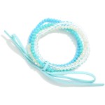 Wholesale set Four Faceted Bead Beaded Stretch Bracelets D