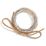 Wholesale set Four Faceted Bead Beaded Stretch Bracelets D
