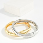 Wholesale tapered Hammered Metal Hinged Bangle Bracelet D