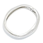 Wholesale tapered Hammered Metal Hinged Bangle Bracelet D