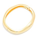 Wholesale tapered Metal Hinged Bangle Bracelet D