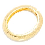 Wholesale hammered Metal Hinged Bangle Bracelet D