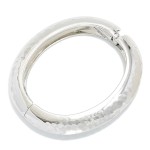 Wholesale hammered Metal Hinged Bangle Bracelet D