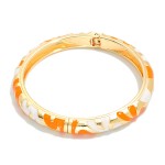 Wholesale marbled Enamel Bangle Hinged Bracelet D
