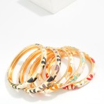 Wholesale marbled Enamel Bangle Hinged Bracelet D