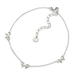 Wholesale metal Chain Link Anklet Bow Stations D Stainless Steel Water Tarnish R