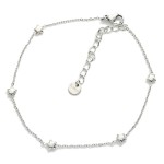 Wholesale metal Chain Link Anklet Star Stations D Stainless Steel Water Tarnish