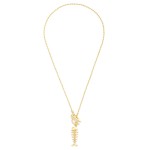 Wholesale ball Chain Necklace Metal Fish Bones Toggle Clasp Pendant L