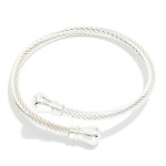 Wholesale twisted Metal Wrap Cuff Bracelet Bulb Ends D
