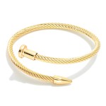 Wholesale metal Twisted Nail Cuff Bracelet D
