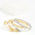Wholesale metal Twisted Nail Cuff Bracelet D