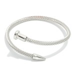 Wholesale metal Twisted Nail Cuff Bracelet D