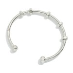 Wholesale ribbed Metal Cuff Bracelet Screw Nut Stations D