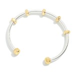 Wholesale ribbed Metal Cuff Bracelet Screw Nut Stations D